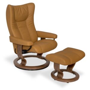 Wing Small Chair and Ottoman