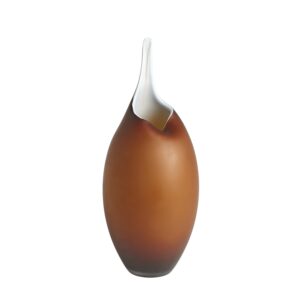 Small Frosted Amber Vase