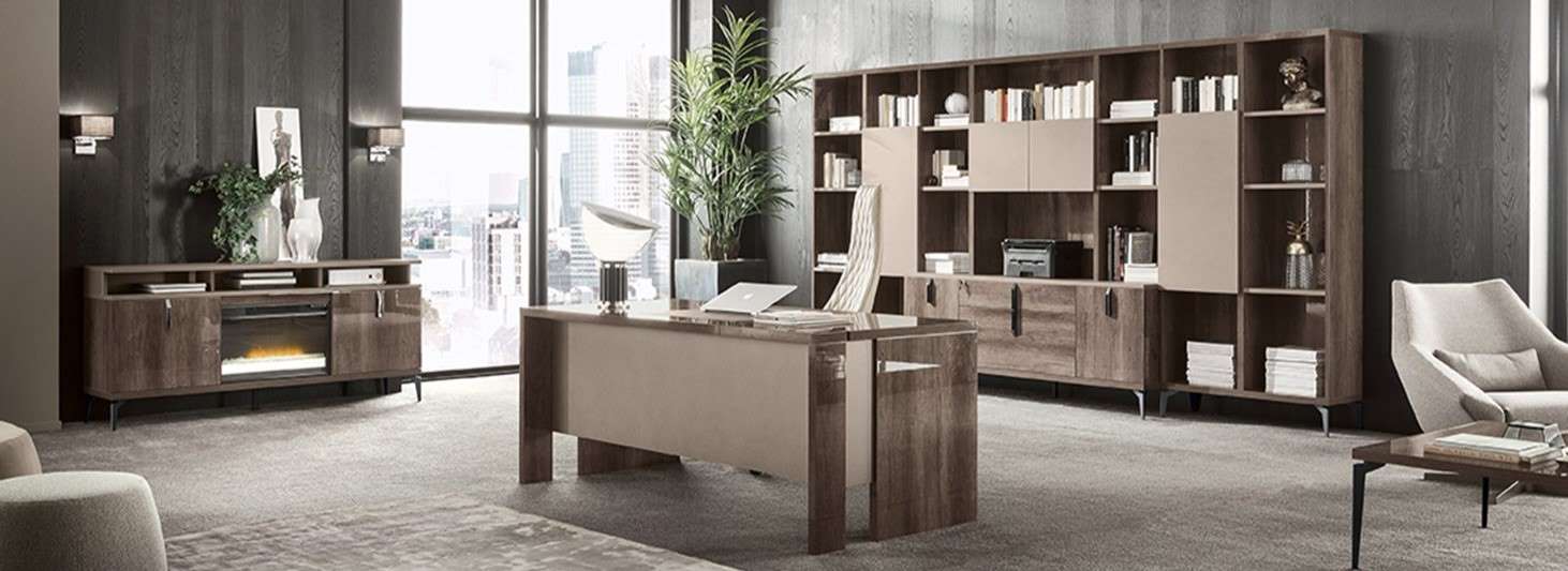 Bella Nuova Office Suite by Alf Italia with Bella Nuova desk, shelving, and credenza
