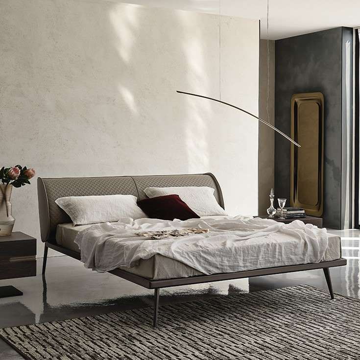 Ayrton King Bed by Cattelan Italia with Ciro nightstand