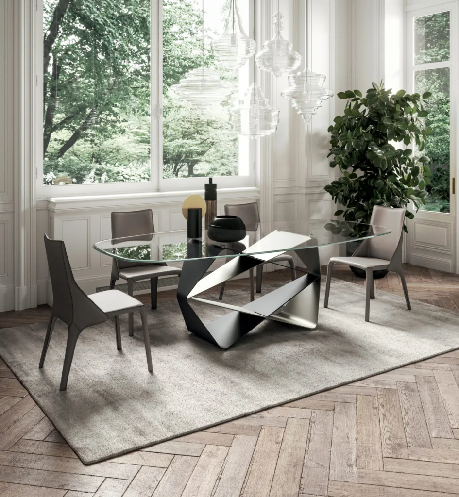 Gem Dining Table with sculptural base by Cattelan Italia