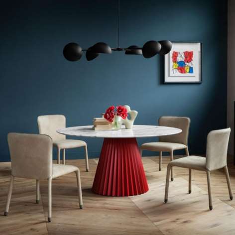 Tavolo Plisse round dining table by MIDJ