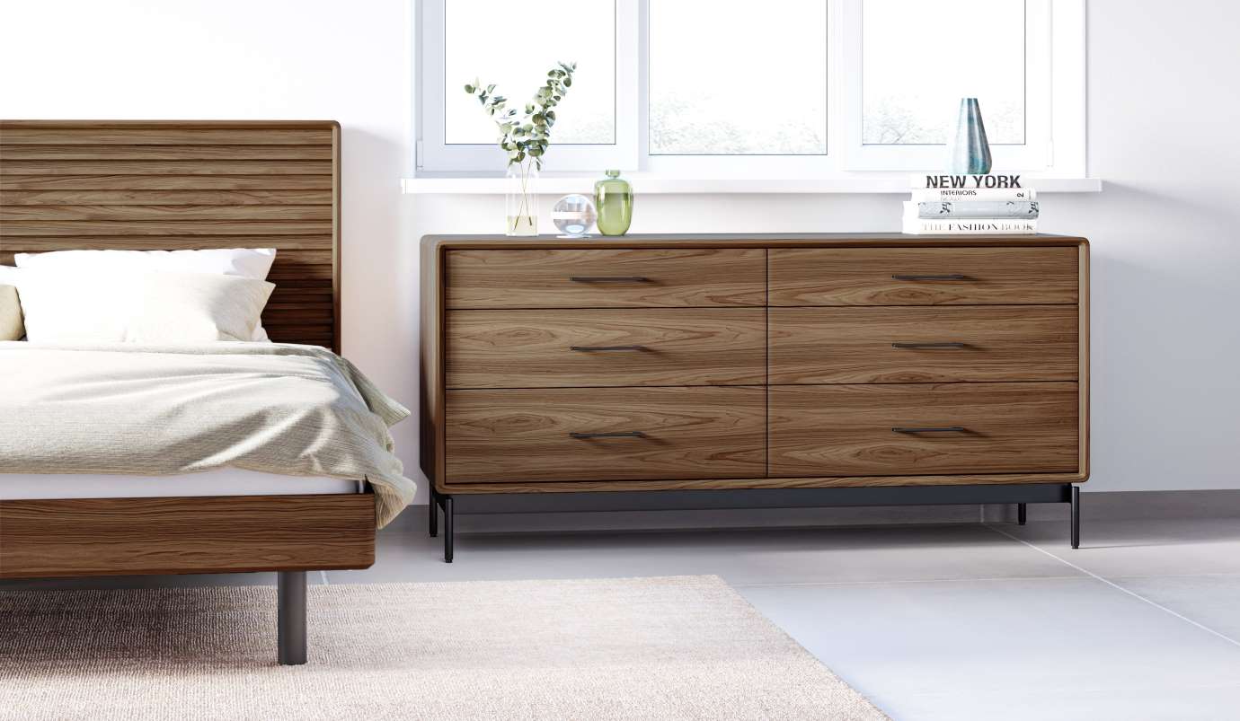 Cross Linq Bed & Linq double dresser by BDI