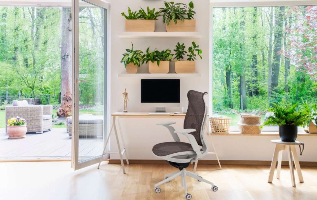 Onda chair in office surrounded by greenery