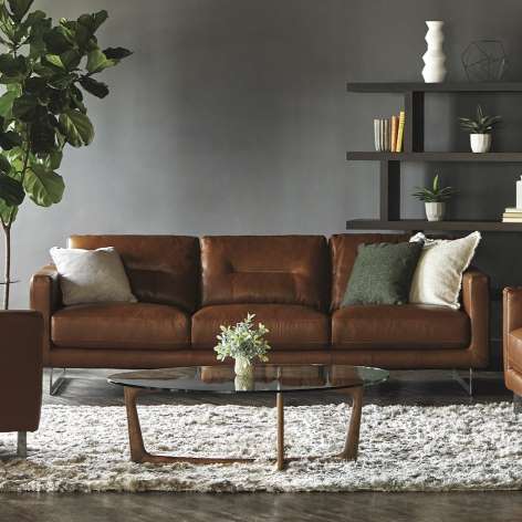 Evan sofa in cognac leather