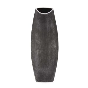 Textured Black Ceramic Vase