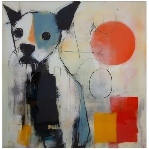 Color Block Dog II Wall Art