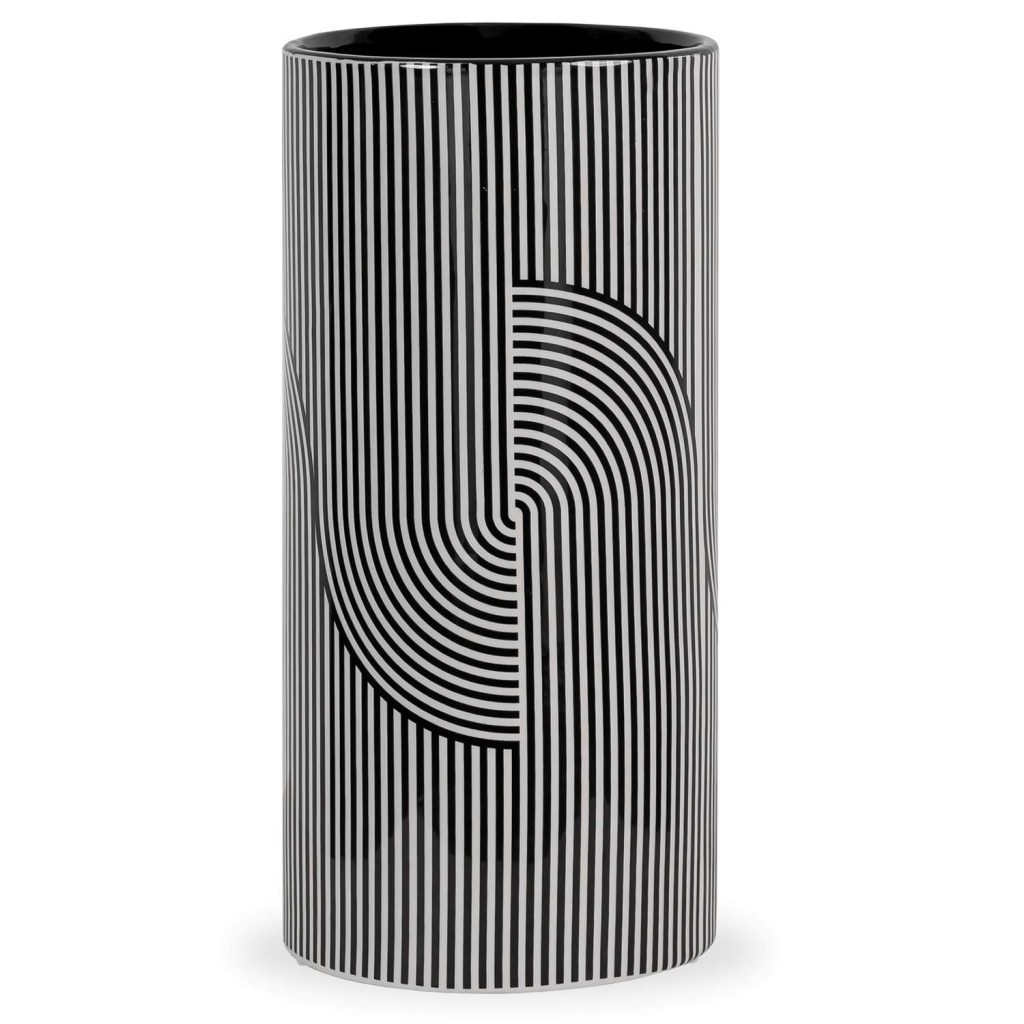 Striped Cylinder Medium Vase