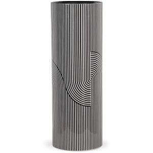 Striped Cylinder Tall Vase