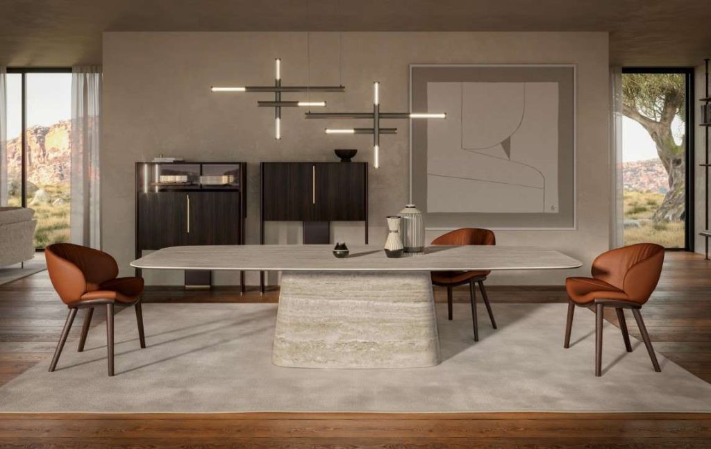 Napoleon table and Scarlett chairs by Cattelan