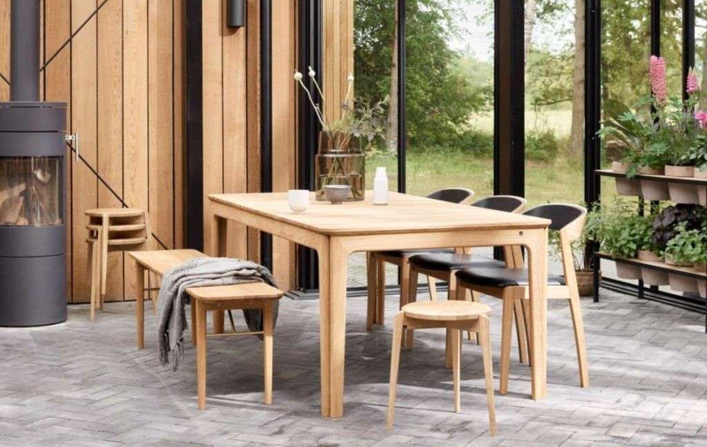 Nordic Style Dining Area Wood Table Chairs Modern Interior