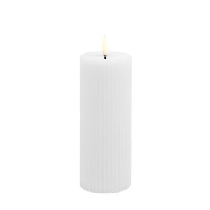 LED Grooved Pillar Candle 2x6