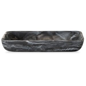 Black Swirl Small Rectangular Tray