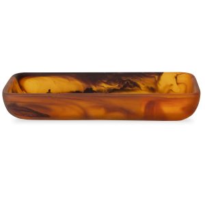 Tortoise Swirl Small Rectangular Tray