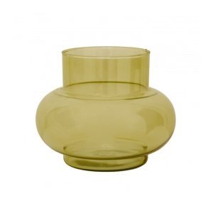 Recycled Glass Vase Olive