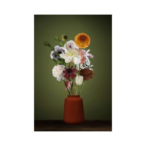 Bouquet with Burgundy Vase Wall Art