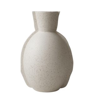 Edge Vase Cream Dot