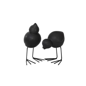 Swedish Bird Set of 2 Black