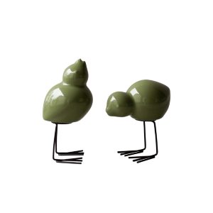 Swedish Bird Set of 2 Green