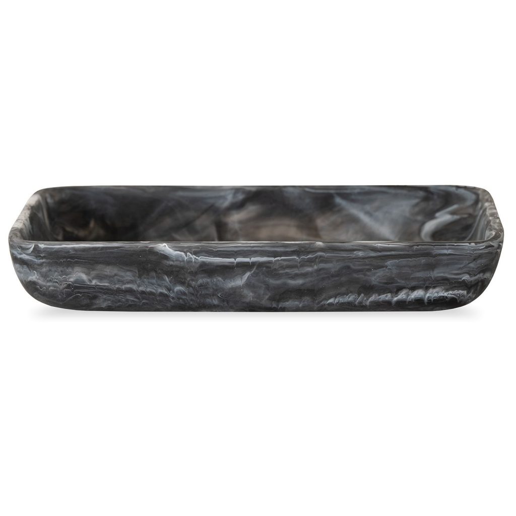 Black Swirl Small Rectangular Tray