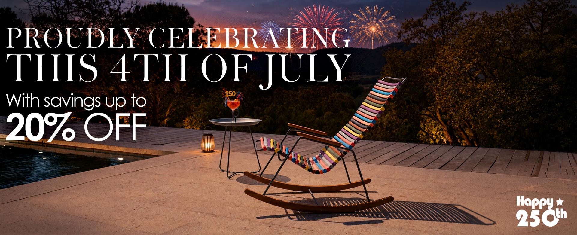 Proudly celebrating this 4th of July with up to 20% off*
