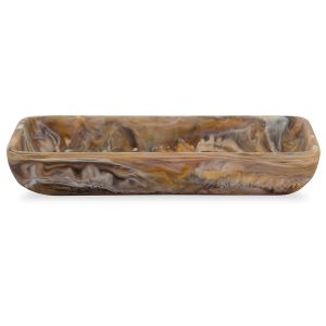 Mocha Swirl Small Rectangular Tray