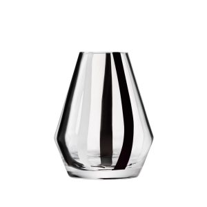 Stripe Vase Black and White 5.5