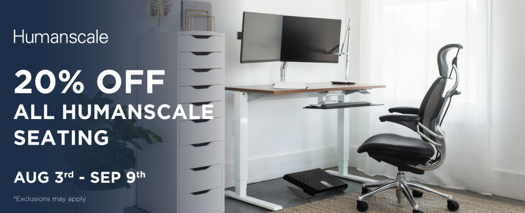 Humanscale Promo - 20% OFF All humanscale seating August 3rd to Sept 9th