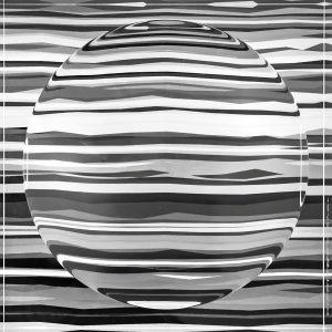 Groovy Ripple Black and White Candy Dish