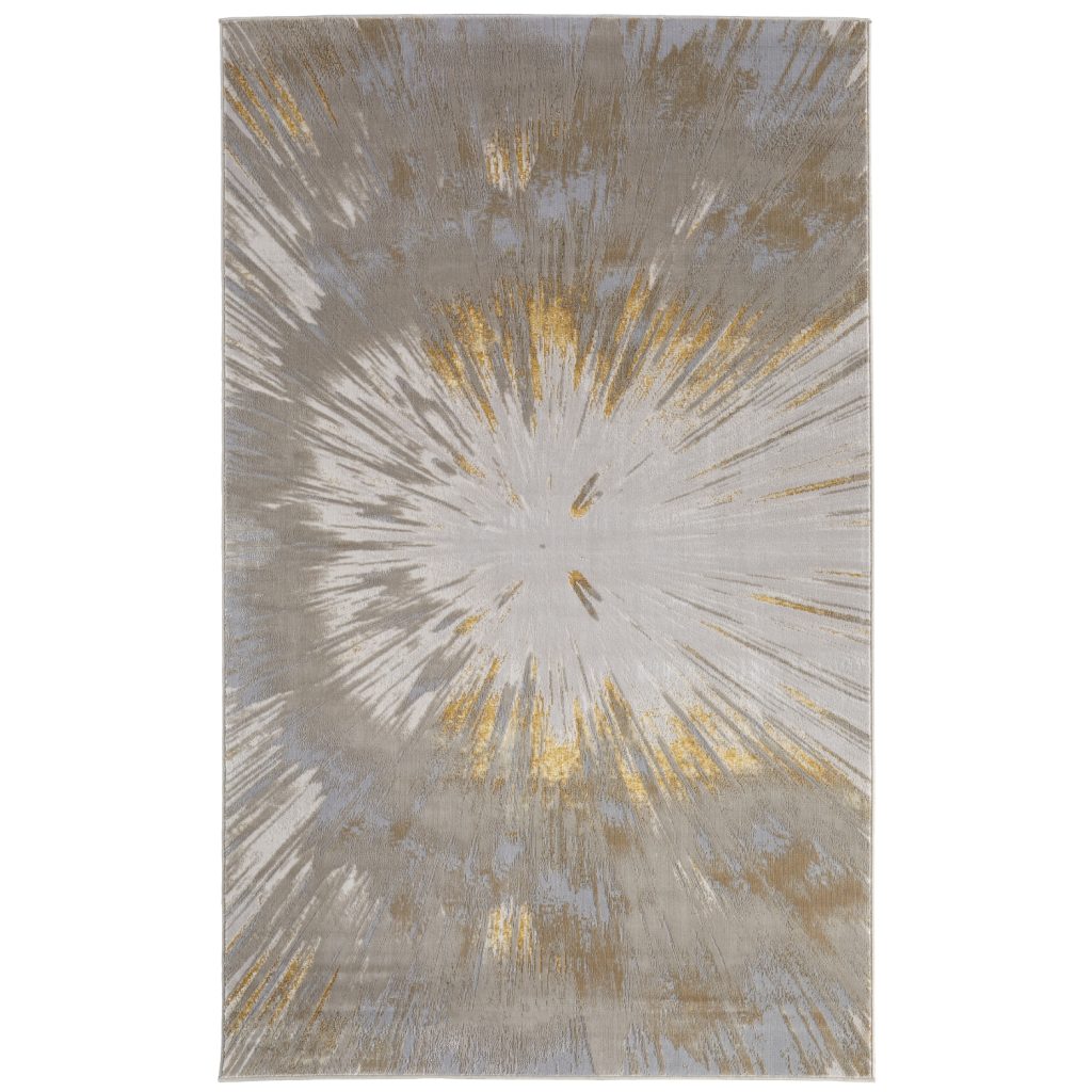 Jewel Rug Gray & Gold