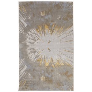Jewel Rug Gray & Gold