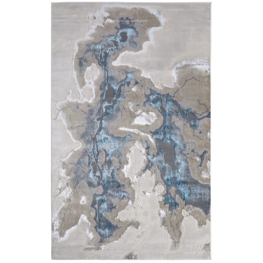 Jewel Rug Taupe & Blue