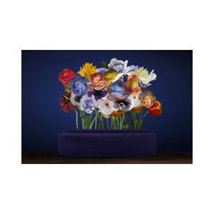Floral Arrangement Blue Wall Art