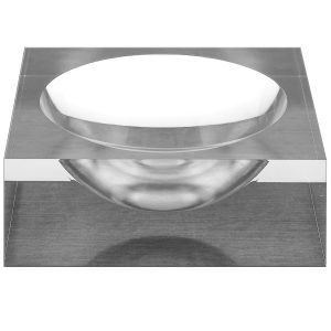 Lucite Bowl Silver