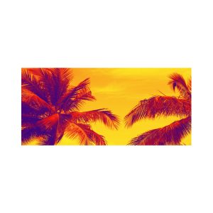 Palm Trees Yellow and Orange Wall Art