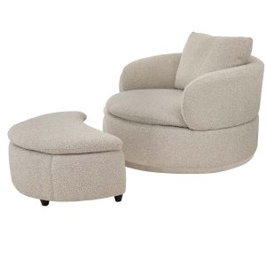 Willow Swivel Chair and Ottoman