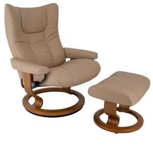 Wing Large Chair and Ottoman