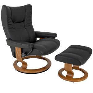 Wing Medium Chair & Ottoman