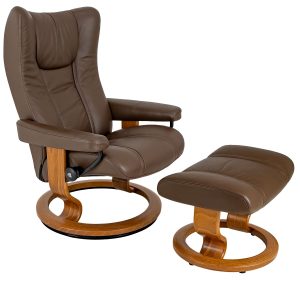 Wing Medium Chair and Ottoman