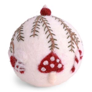 White Christmas Bauble with Ornaments