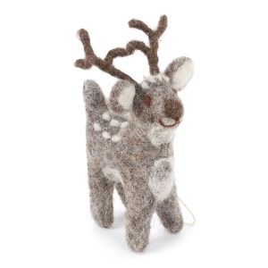 Cute Grey Deer Ornament