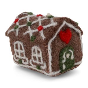 Gingerbread House with Candy Cane Ornament