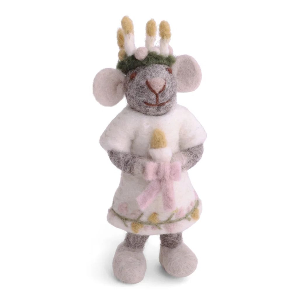 Grey Girl Saint Lucia Mouse Ornament