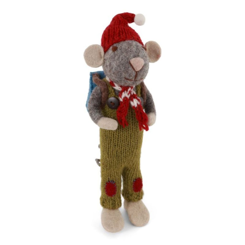 Grey Boy Mouse with Green Pants