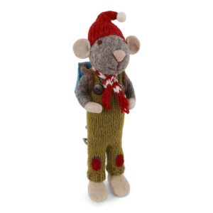 Grey Boy Mouse with Green Pants